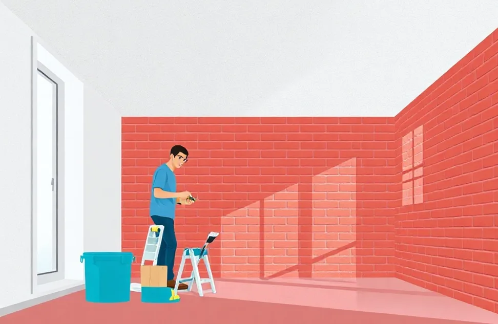 Intérieur rénové après travaux de peinture à Mauguio